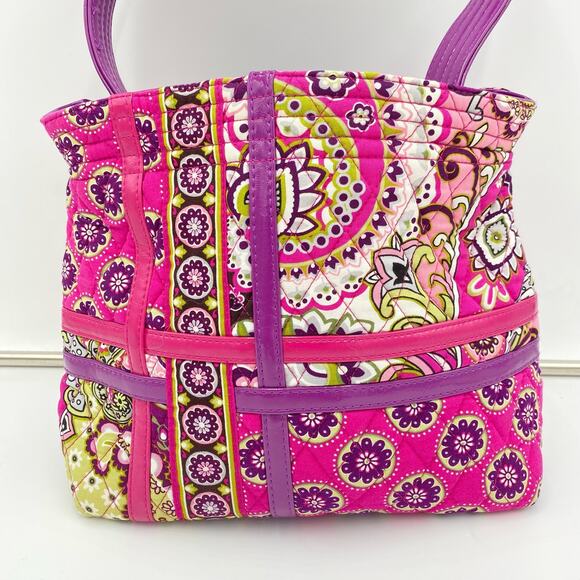 Vera Bradley Very Berry Purple Paisley Over Shoulder Purse Retro Y2K - Picture 2 of 9